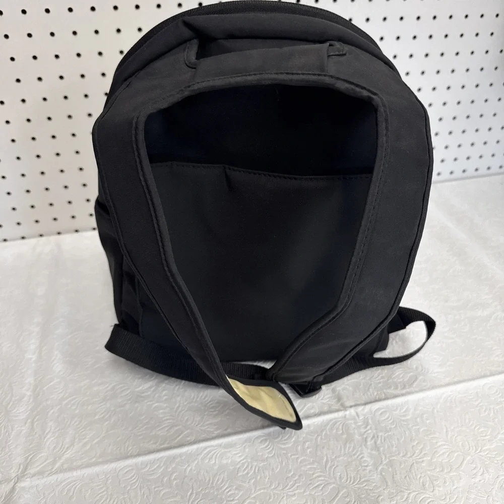 Black Nylon Backpack‎ Small Casual Travel Daypack Multiple Pockets